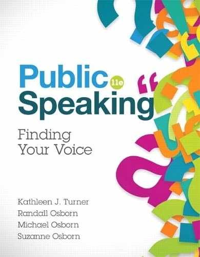 Public Speaking (11th Edition) - Paperback, by Turner Kathleen J.; Osborn - Good