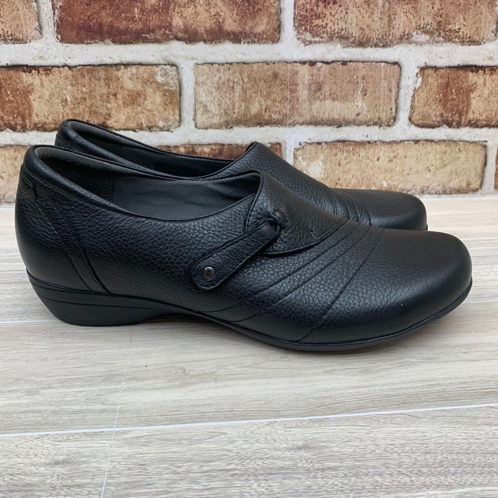 Dansko Black Leather Slip On Casual Comfort Shoes Women Size 10.5 EU 41