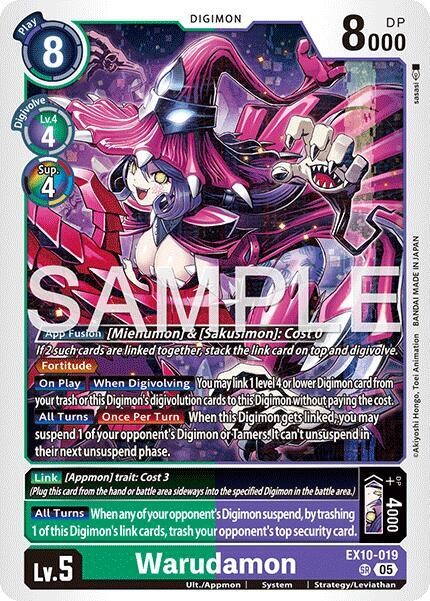 Warudamon EX10-019 SR Super Rare Sinister Order NM