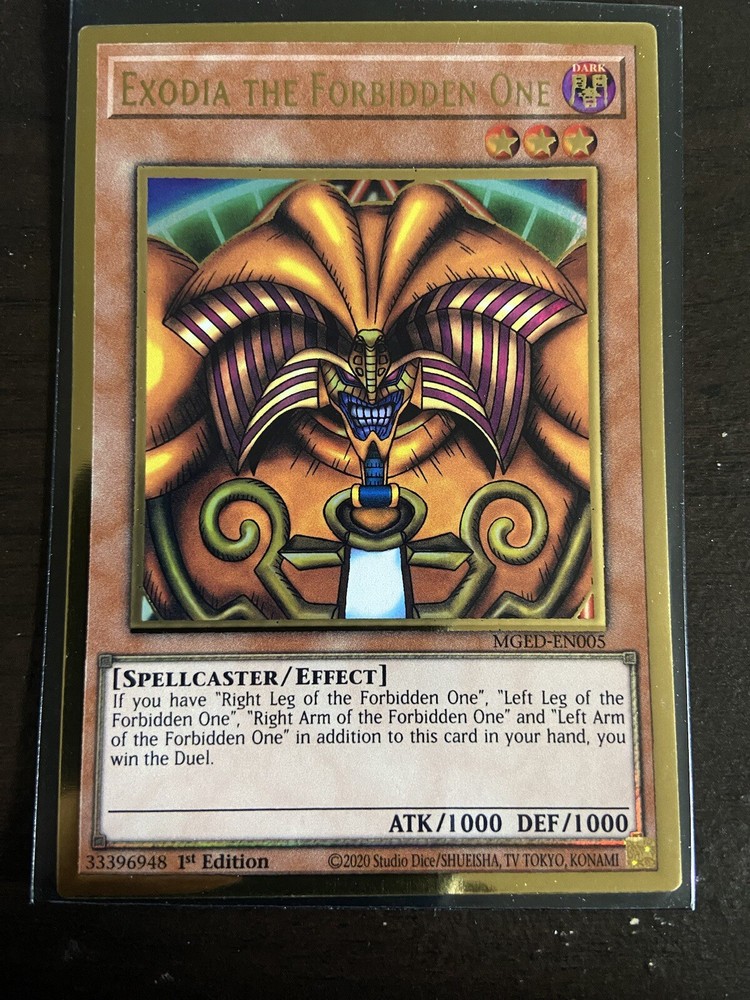 Exodia the Forbidden One MGED-EN005 1st Ed NM Maximum Gold El Dorado