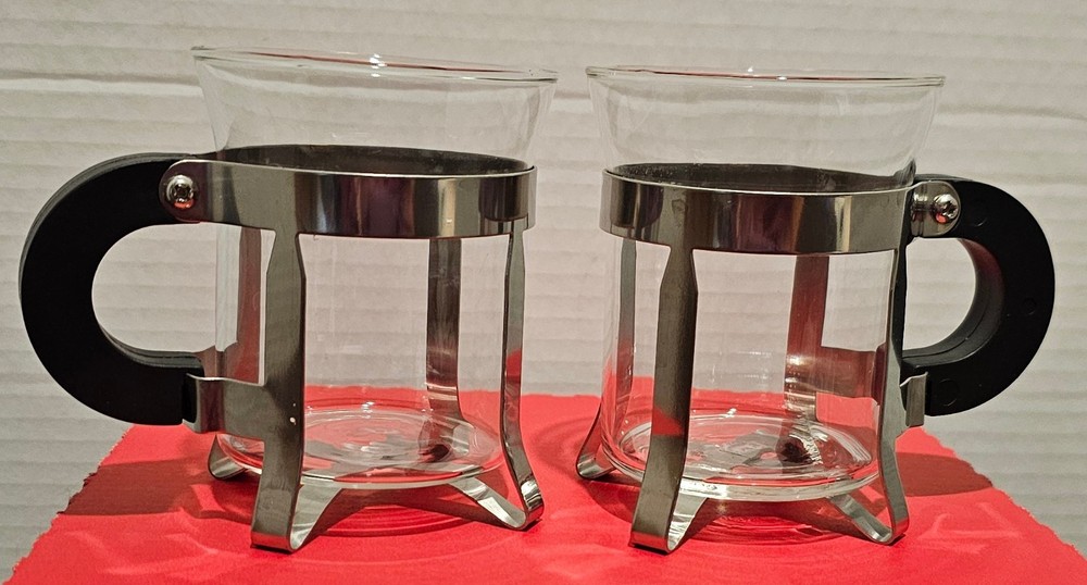 2 Vintage Bodum Tea Carsten Glasses From The 1980's