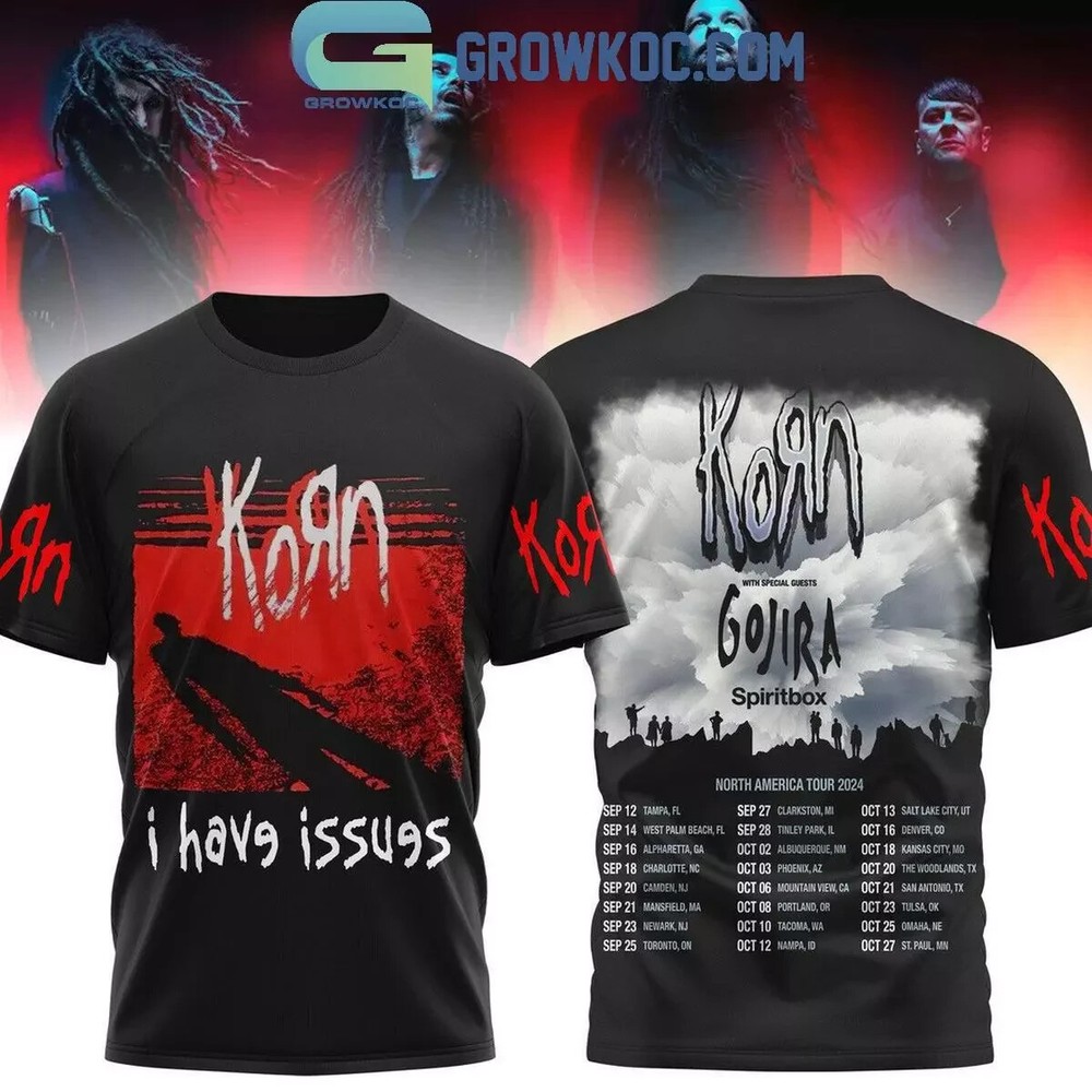 Korn I Have Issues With Gojira North America Tour 2024 3D T-Shirt P66559