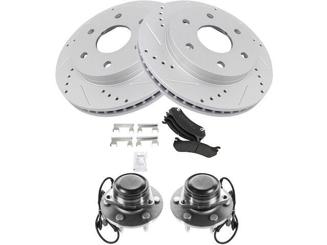 Avalanche 1500 2002-2006 Front Brake Pad Rotor Wheel Hub Kit 68MDSK