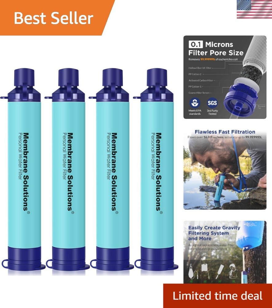 Lightweight Water Filter Straw with 5-Stage Filtration for Adventures and Travel