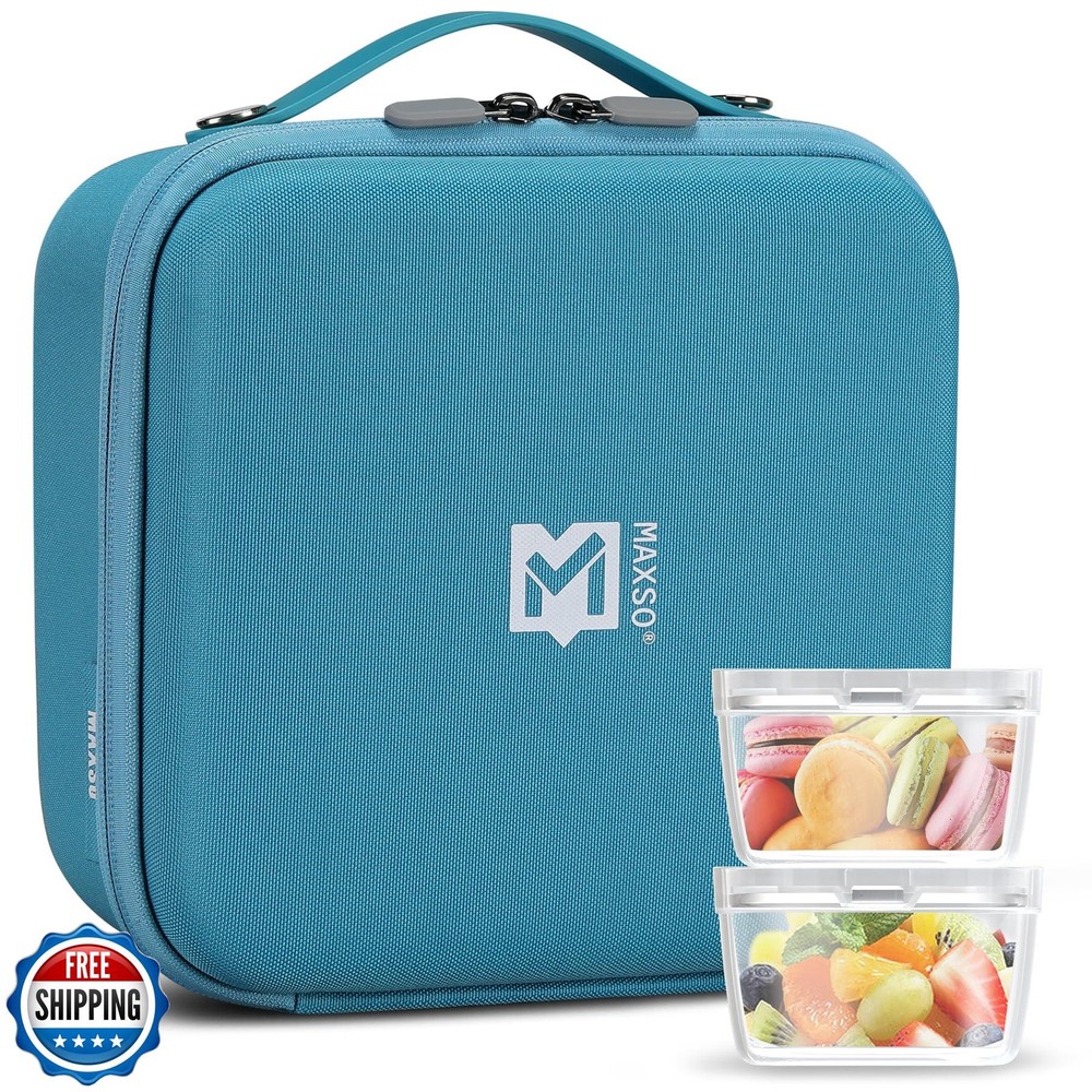 Insulated Lunch Bag for Kids & Adults - Small School & Office Lunch Box with Thermal Cooling