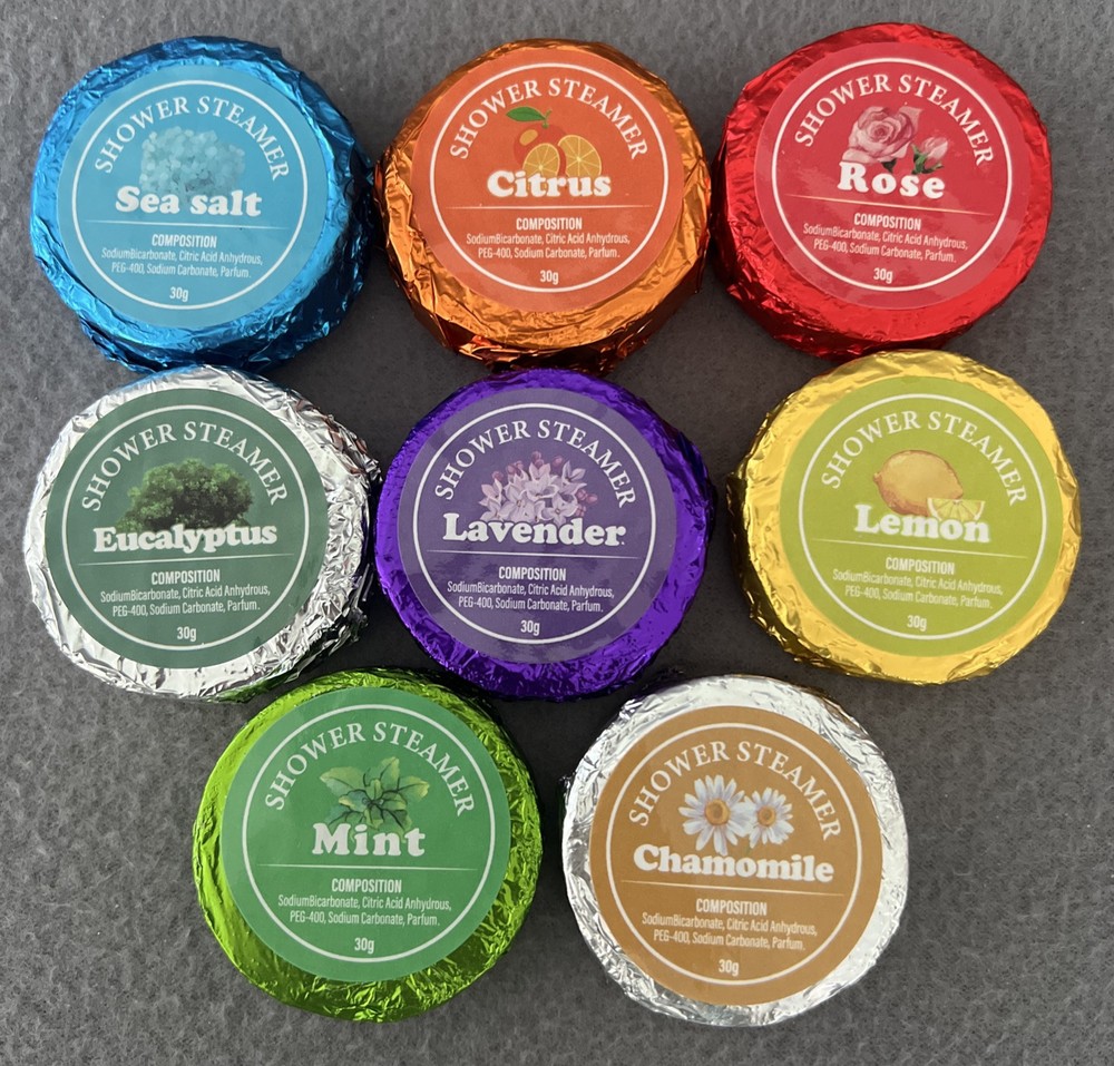 Aromatherapy Shower Steamers Variety Pack - 8 Relaxing Shower Bombs for Personal Care