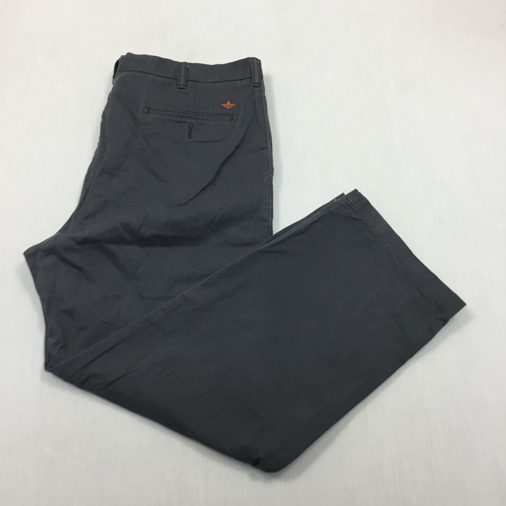 Dockers D3 Chino Trousers Cotton Pants Straight Fit Mens Size 40W 30L Grey