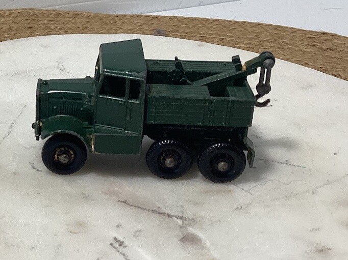 VINTAGE LESNEY MATCHBOX SCAMMELL BREAKDOWN VAN TOW TRUCK 64A 64 A BLACK WHEELS