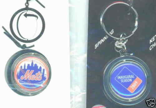 2009 NY N.Y. New York Mets CitiField Inaugural spinner key ring MLB