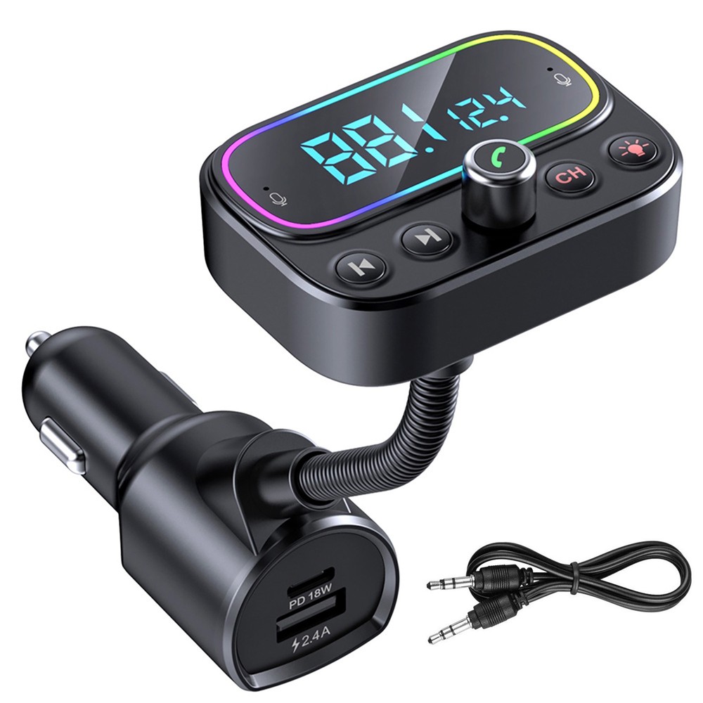 Wireless Bluetooth Car FM Transmitter with PD Fast Charging