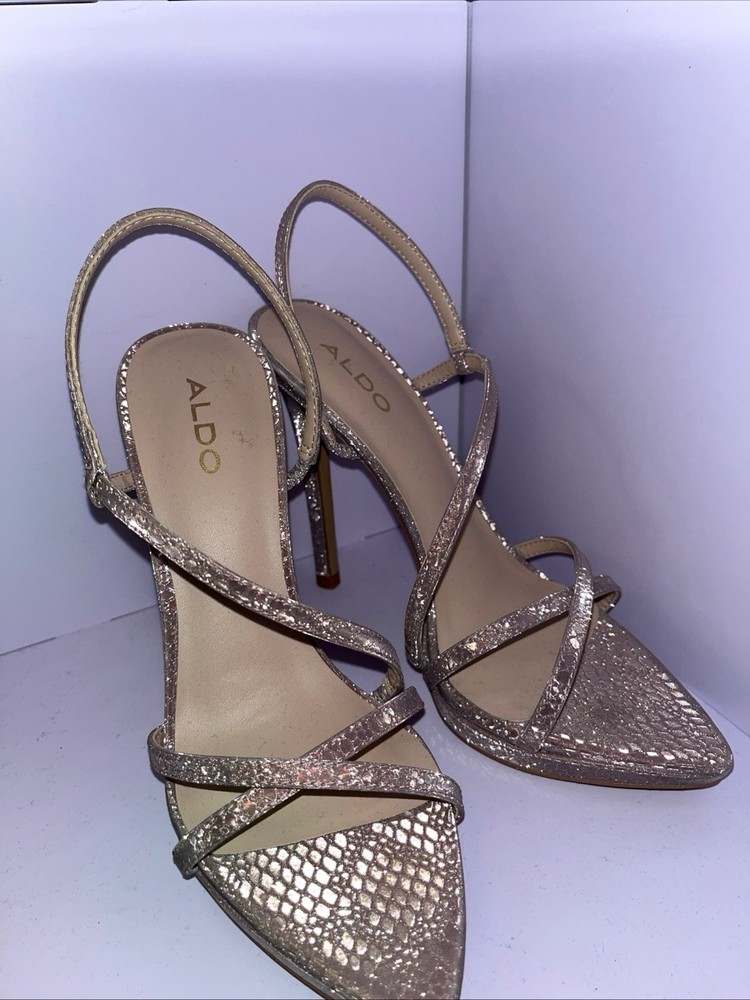 Aldo Womens Open Toe High Heel Sandals Stylish Comfort