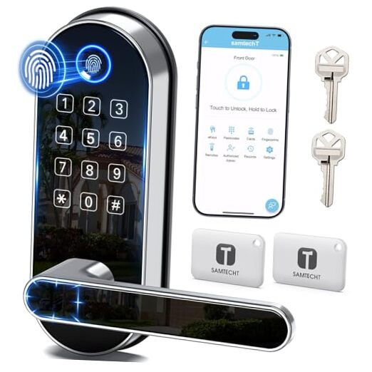 Fingerprint Smart Lock with Keyless Entry & Digital Keypad