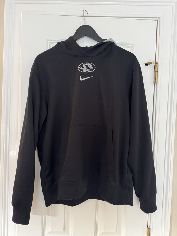 Nike Men's Size Medium Black Missouri Tigers Long Sleeve Hoodie Mizzou Logo
