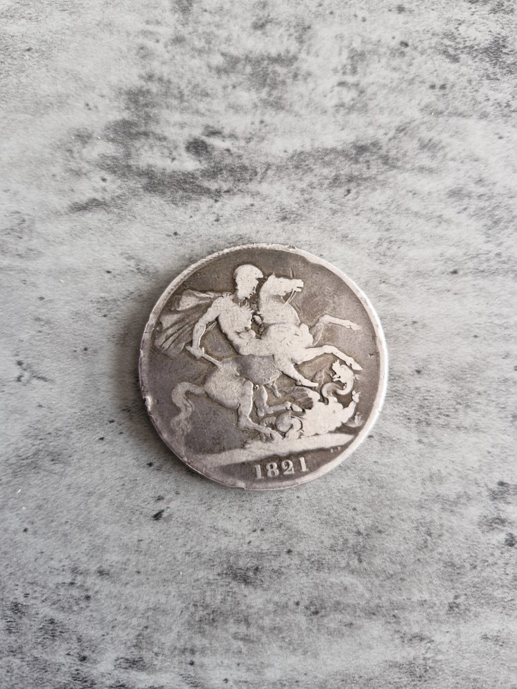 1821 George IIII Secundo Silver Crown Coin