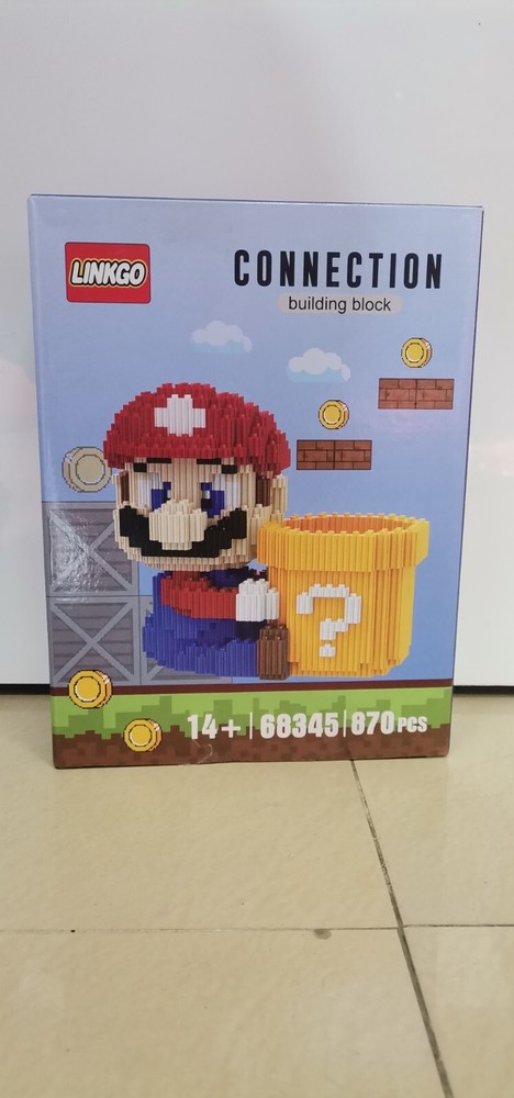 Building Blocks Super Mario Pen Container Series Lego Linkgo 870 Pieces