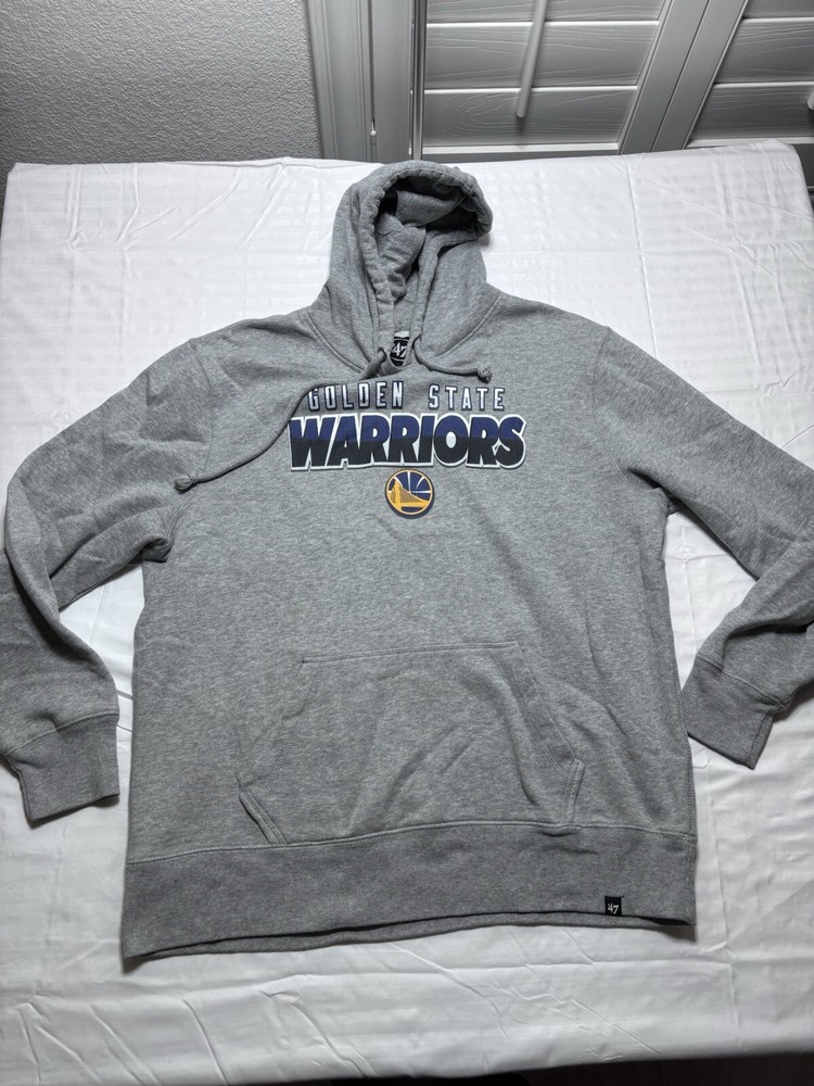 ‘47 Golden State Warriors NBA B-Ball Hoodie Size Men’s X-Large XL Gray Pullover