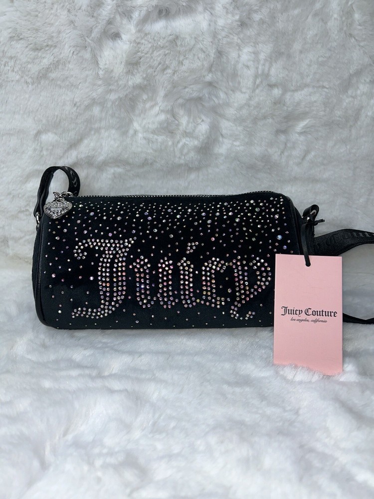 NWT Juicy Couture Let It Shine Roll Bag Liquorice