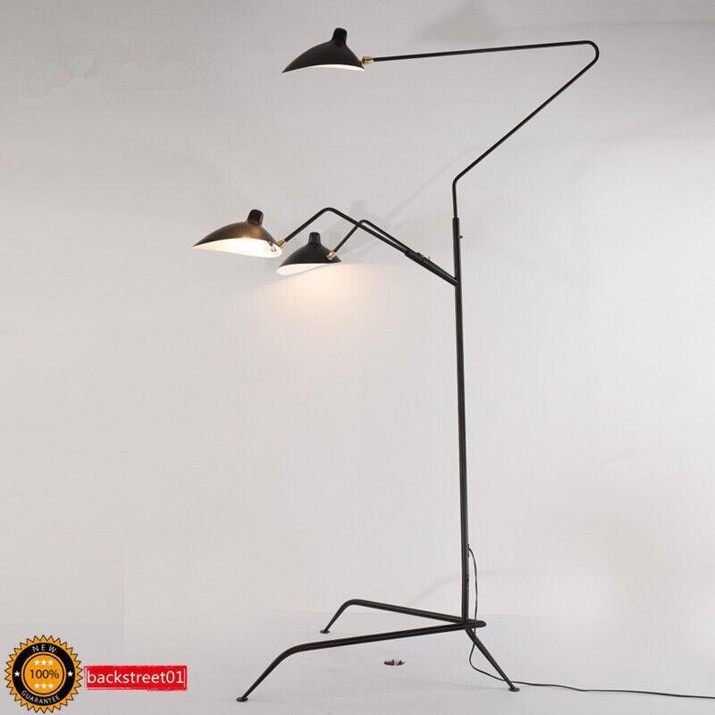 Aluminum Black Arms LED Floor Lamp Standing Lamp Office Reproduction Sofa Light