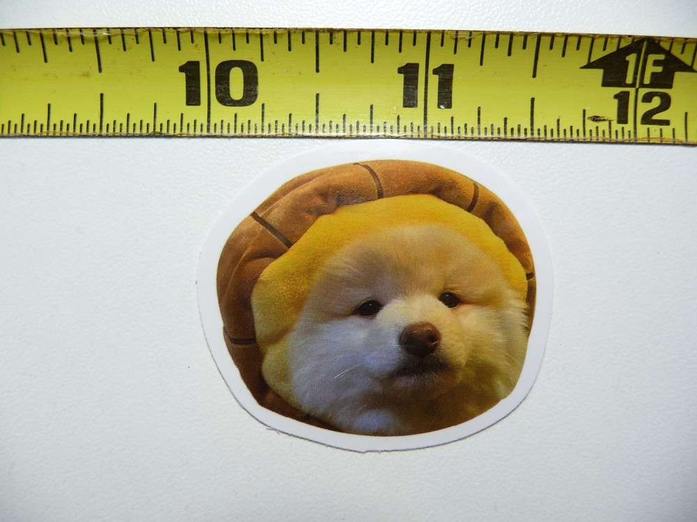 Adorable Small Curled-Up Dog Sticker Decal AX124 Fun Pet Design