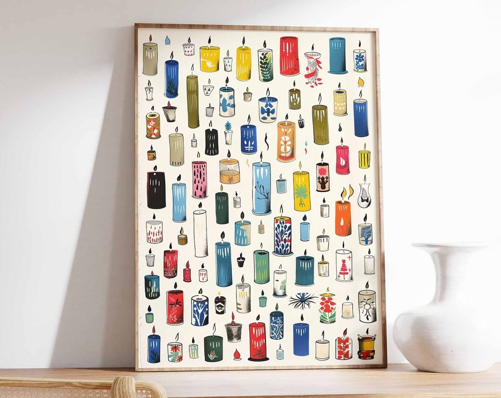 Candle Poster Candle Art Home Decor Poster Scented Candle Wall Art Wall Art