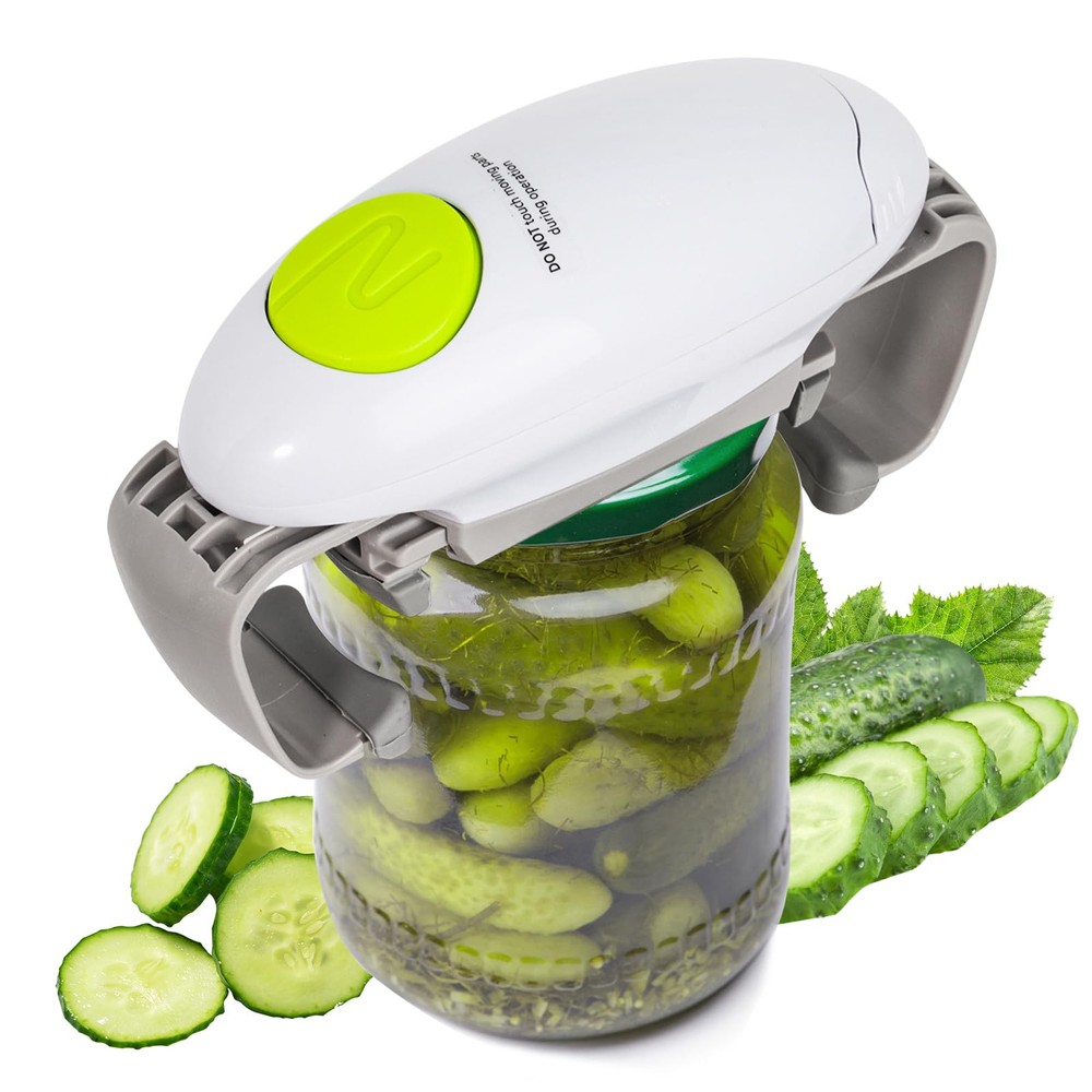 One-Touch Automatic Electric Jar Opener for Seniors and Easy Lid Access