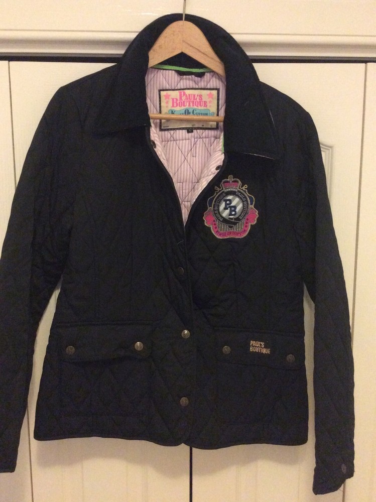 Paul’s Boutique Ladies/Woman’s Barbour Style Navy Jacket Size L