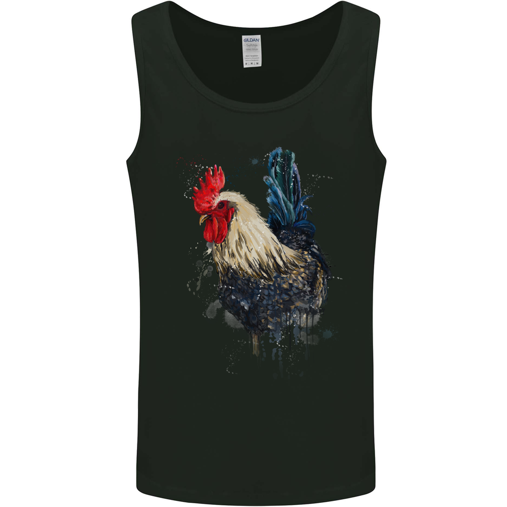 A Chicken Watercolour Mens Vest Tank Top