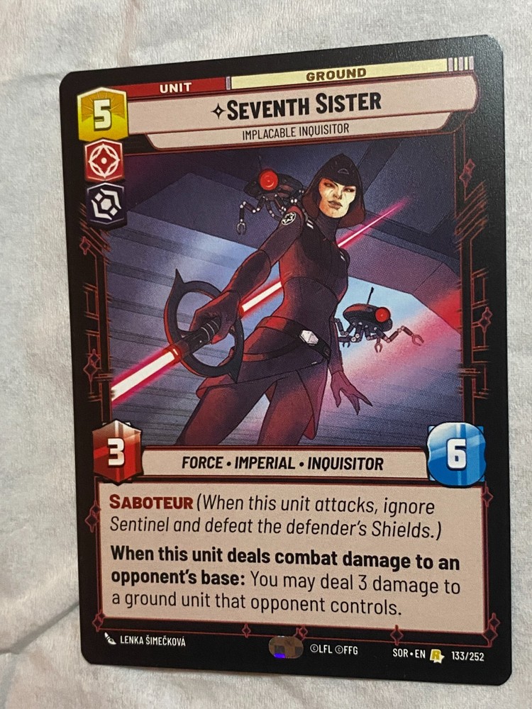 STAR WARS UNLIMITED TCG SoR SEVENTH SISTER Rare Card NM