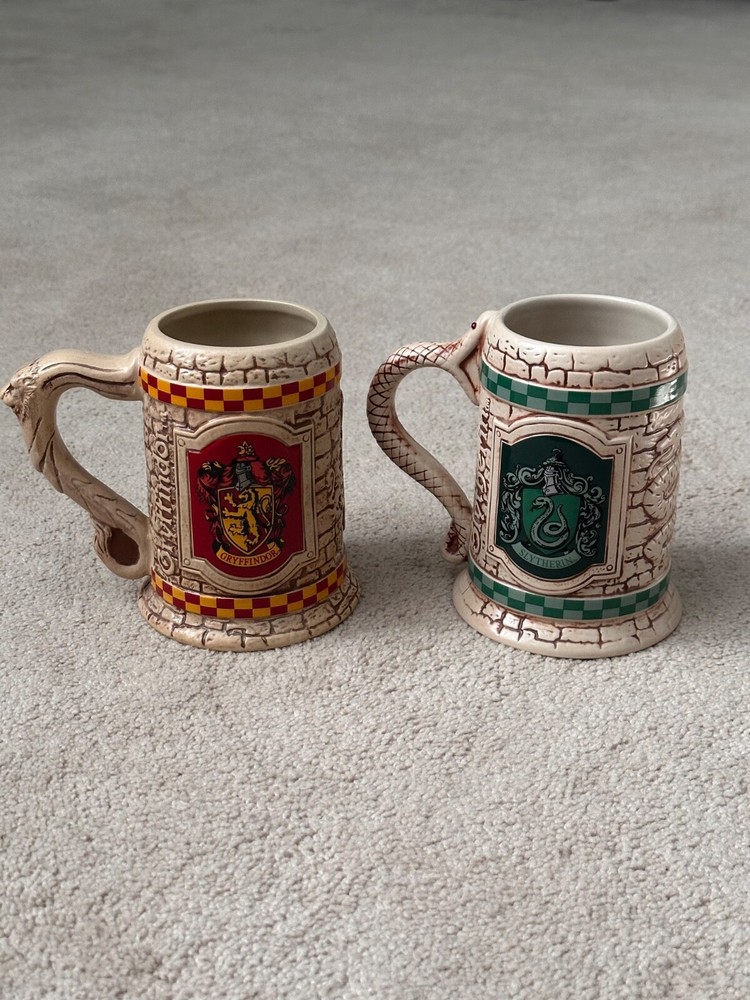 Harry Potter Gryffindor Slytherin Ceramic Stein Mug Wizarding World