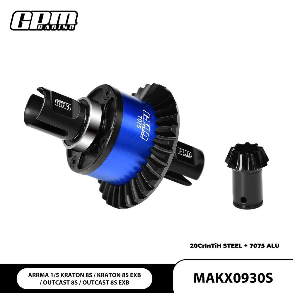 GPM 20CrInTiH Steel+7075 Alloy Full Diffs M2.0 30/9T ARRMA 1/5 Kraton Outcast 8S