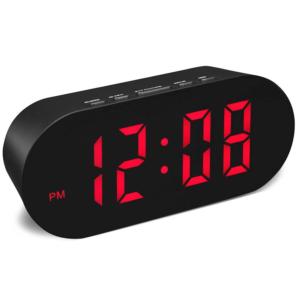 Simple Compact Digital Alarm Clock with Auto Night Dim & 6 Brightness Levels
