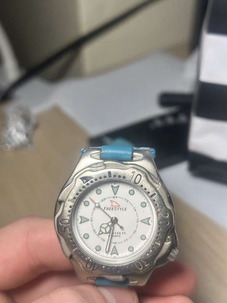 Vintage Freestyle Shark 330ft Waterproof Watch for Women Stainless Steel USA Made
