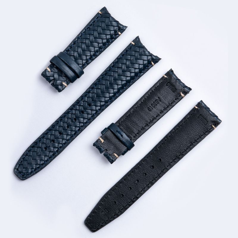 Fits IWC Portugieser Pilot's Series 20mm 22mm Braided Leather Watch Band Strap
