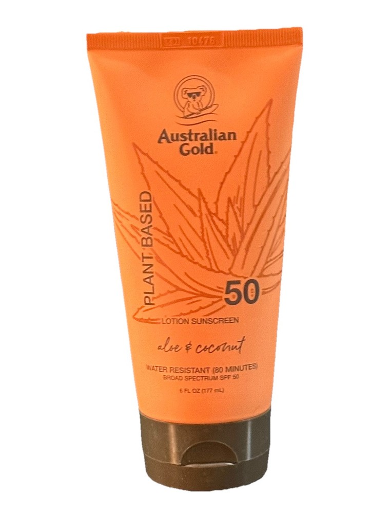 Australian Gold Plant Based Lotion Sunscreen Aloe Coconut SPF 50