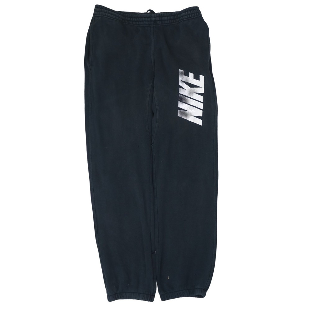 Nike Mens Joggers Black Fleece Sweatpants Elastic Waist Cuffed Large Logo M