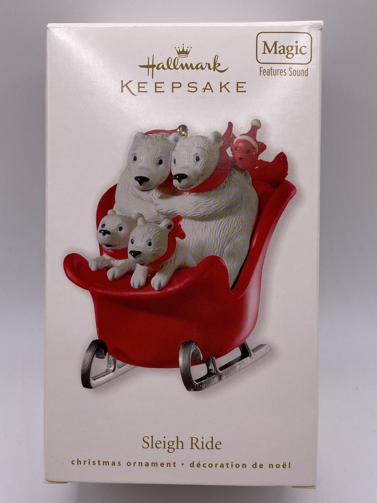 2010 Hallmark Keepsake Sleigh Ride Polar Bears QXG3033- READ