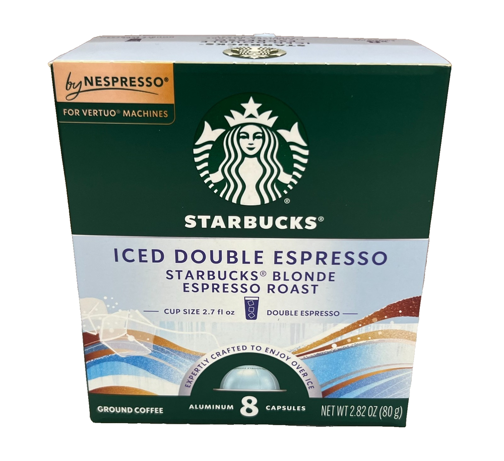 Starbucks Iced Double Espresso Nespresso Vertuo 8 Capsules 2.82 oz