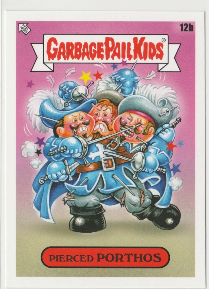 Vintage 2022 GPK Garbage Pail Kids Book Worms Pierced Porthos #12b Card