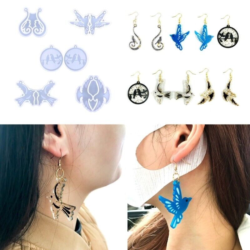 Pendant Moulds Keychain Molds Clay Bird Shape DIY Jewelry Making Tool