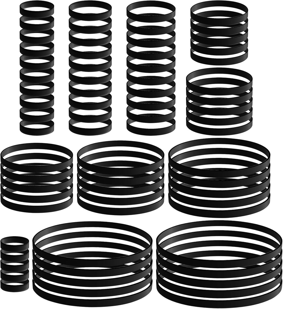70 PCS Rubber Bands Assorted Sizes Black Elastic Bands, Tactical rubber
