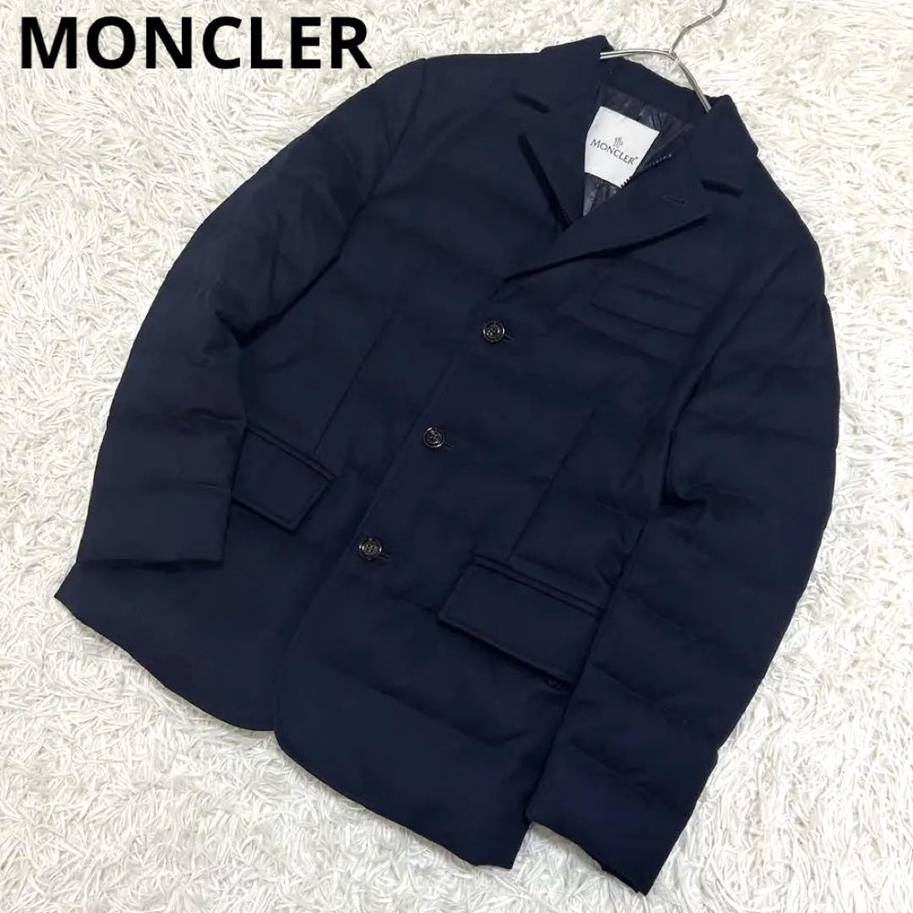 Moncler Rodin Tailored Navy Down Jacket Size S