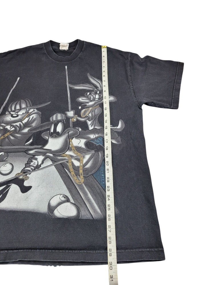 Looney Tunes Y2K Pool Billiards Shirt Size 1XL  Taz Daffy Wylie Coyote (R5)