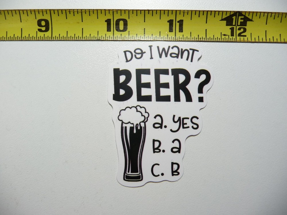 Funny Beer Test Choice Decal Sticker for Scrapbooking and Drinking Enthusiasts