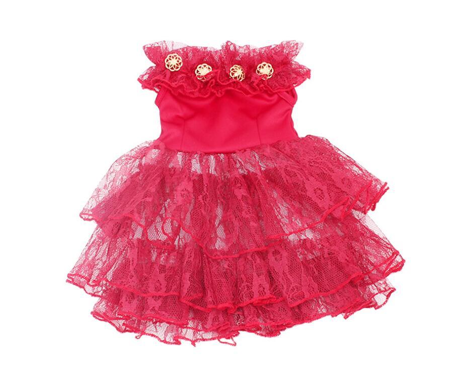 Red Gauze skirt dress made for 18'' American girl doll party clothes