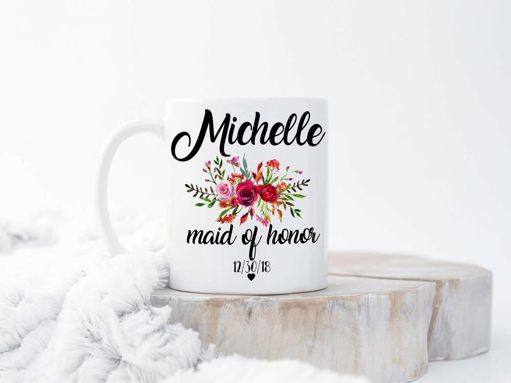 Custom Maid Of Honor Mug Bridal Party Gifts Maid Of Honor Gift Bridesmaid