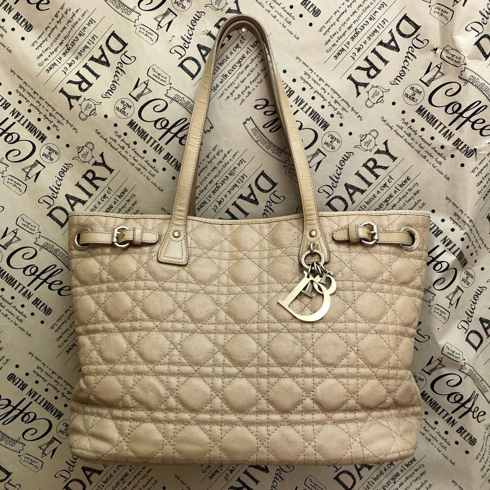 Dior Canage Tote Bag in Beige Luxury Shoulder Bag Fashion Statement