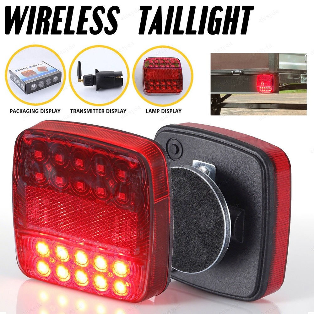 Wireless Magnetic LED Trailer Lights Agricultural Tractor Farm Digger Truck Boat
