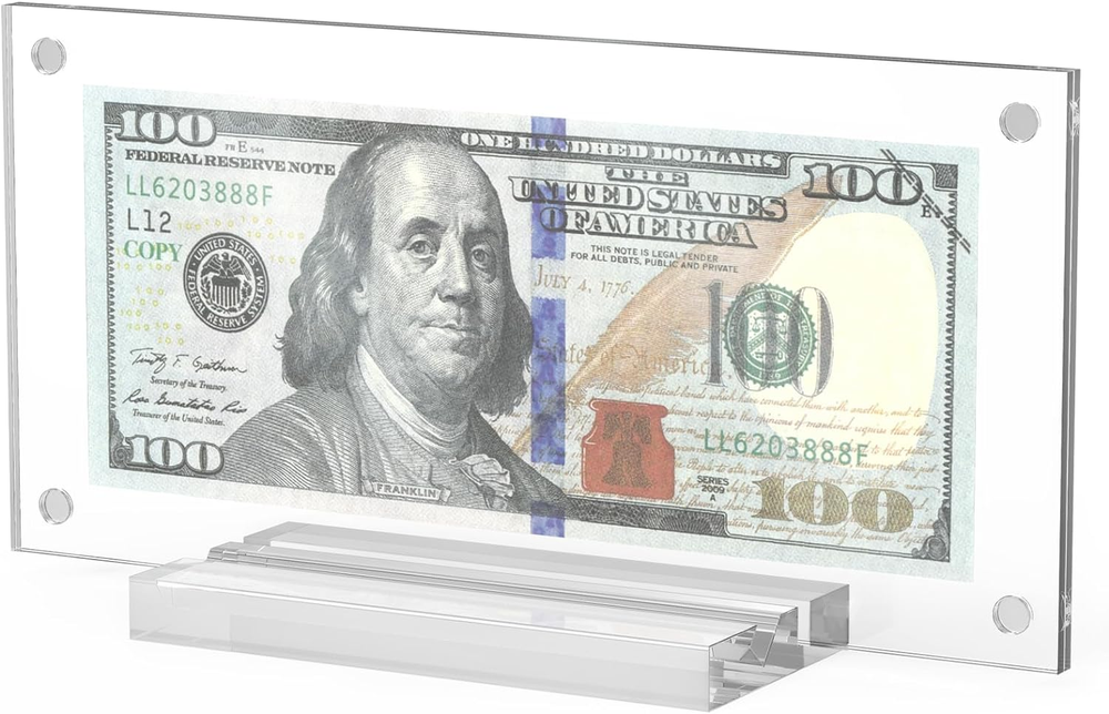 Dollar Bill Frame, Dollar Bill Currency Display Holder Money Frame for Collector