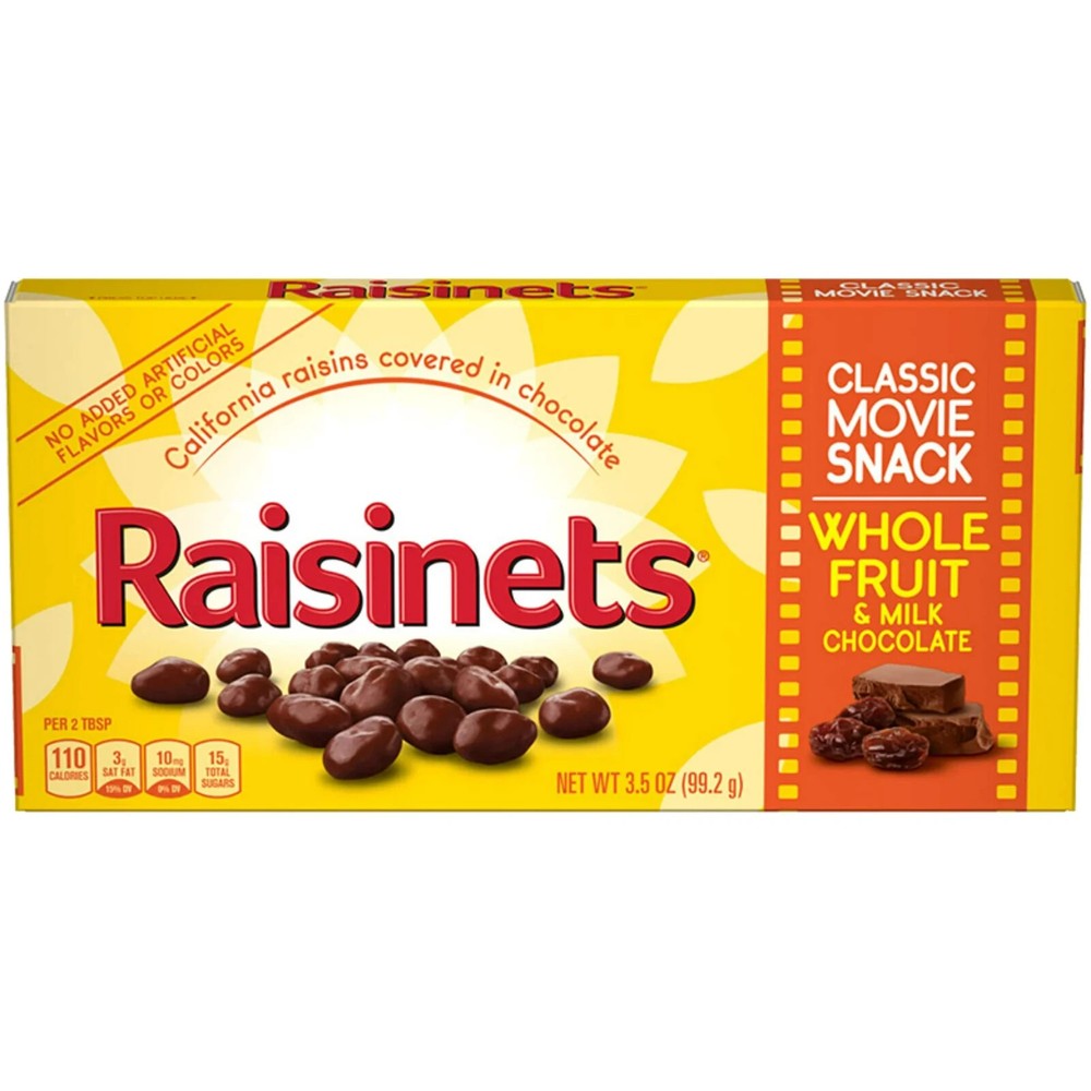 Raisinets California Raisins Covered in Milk Chocolate, 3.1oz 15 count