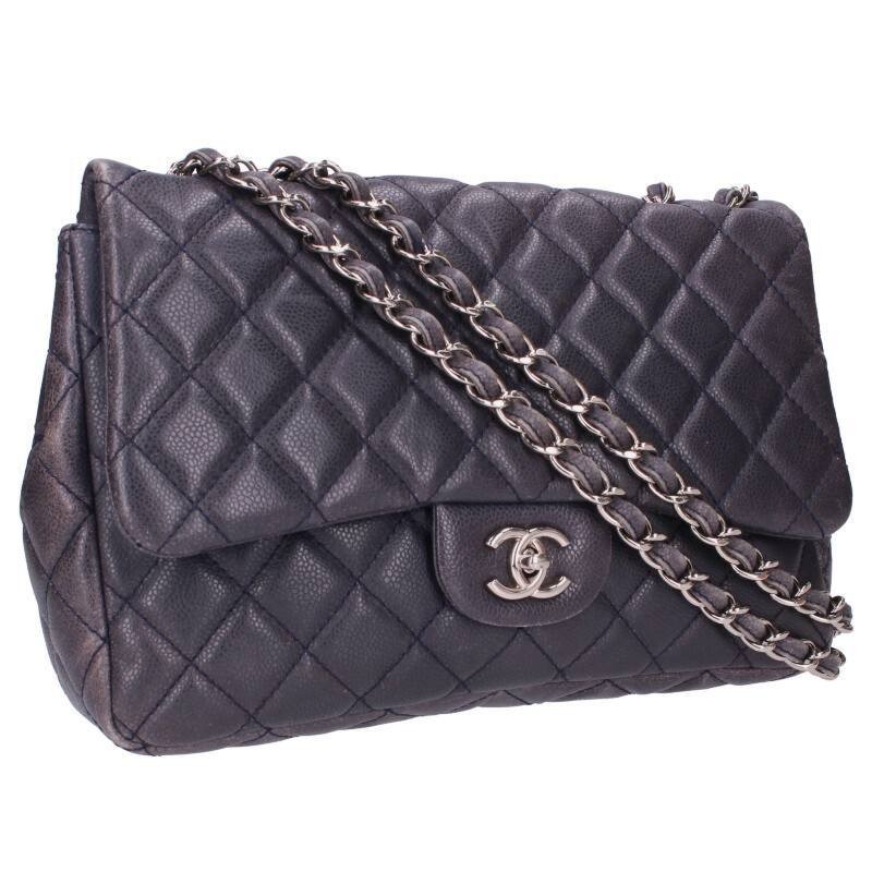 Chanel Matelasse 30 Coco Mark Quilted Chain Shoulder Bag Black 580310